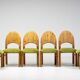 The Modern Scandinavian Oregon Pine Mid-Modern Dining Set - 4 Accent Chairs and 2 Armchairs