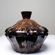 Boite/sucrier vintage Vincenzo Nason Murano verre aventurine noir