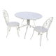Salon de jardin fer 1 table 2 chaises