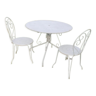 Garden furniture iron 1 table 2 chairs