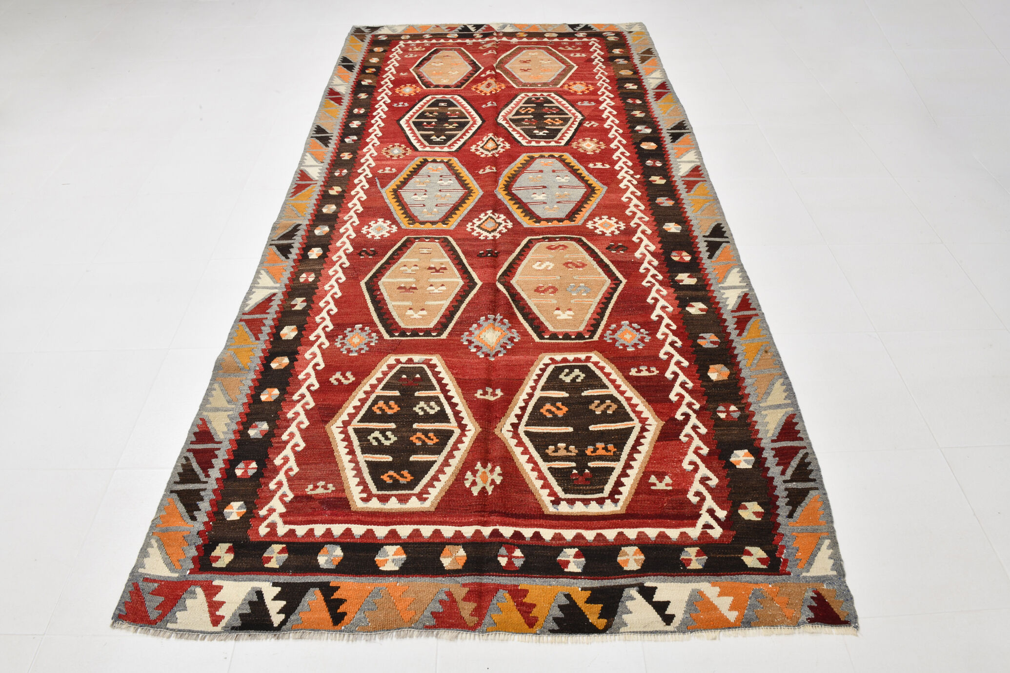 5x10 tribal handmade kilim rug, 156x310cm