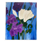 Painting, oil on canvas flowers