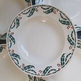 Assiettes creuses lunéville houx