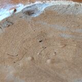 Brown glazed stoneware pot - antique glazed ceramic utensil holder