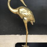 70s gilded brass wader console