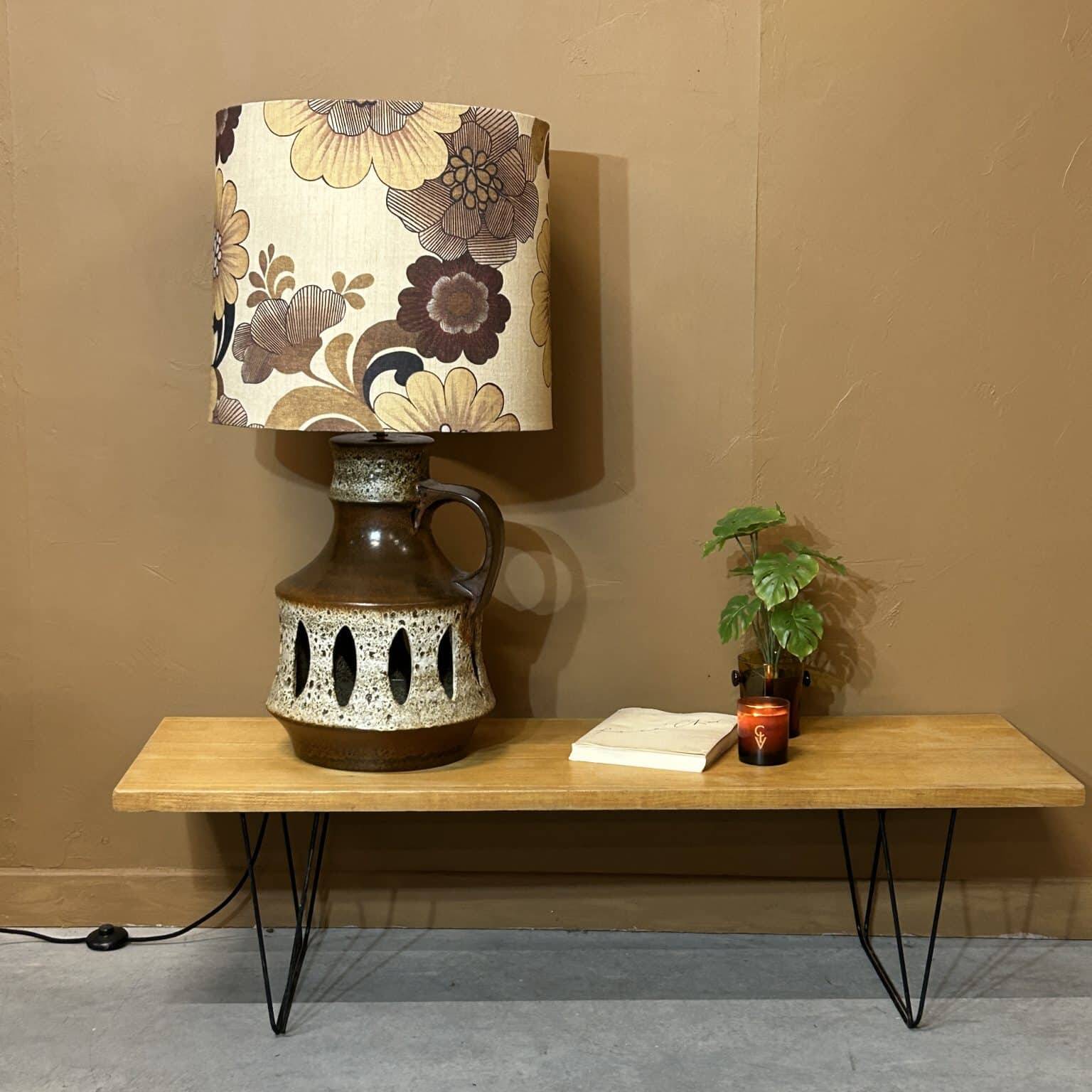 70′ brown ceramic lamp