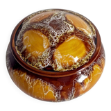 Mid-Century Vallauris Ceramic Box with Earthy Glaze, France, 1950s