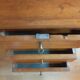 Piece of furniture in blond walnut, 3 drawers, very good condition