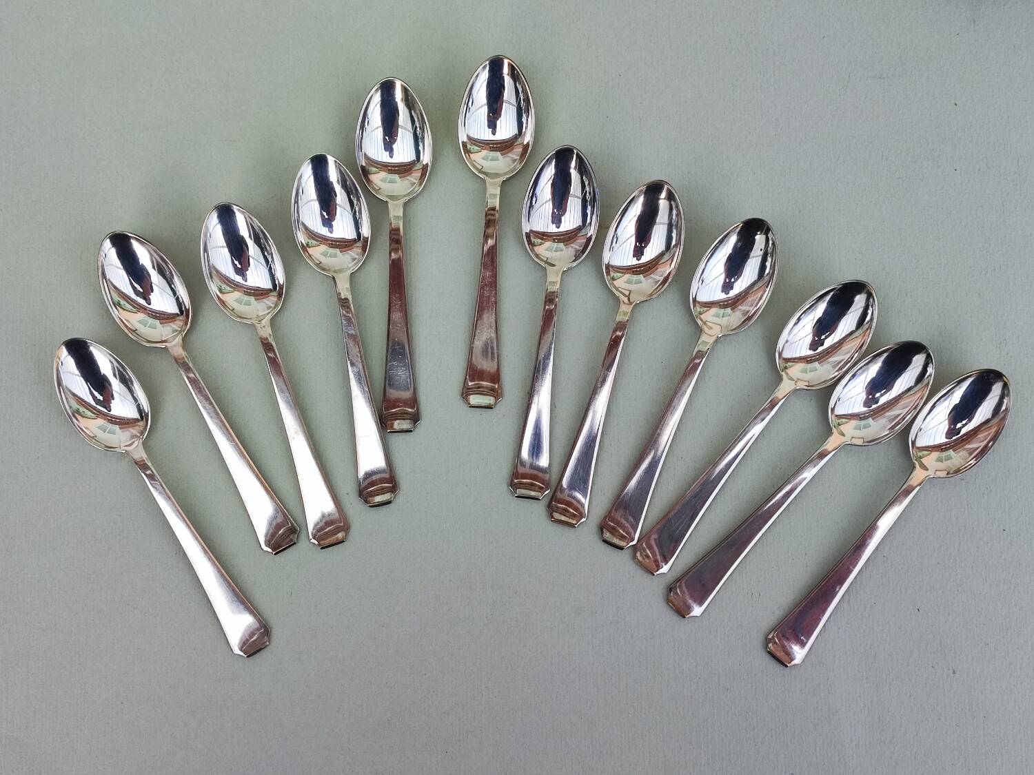 12 sterling silver wmf teaspoons