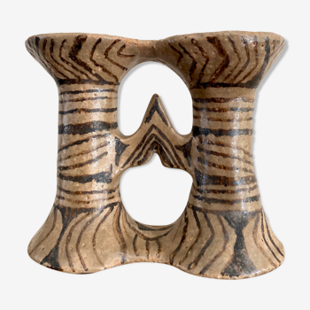 Candle holder painted earth, Africa