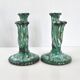 Paire de chandeliers Longwy vintage 1960