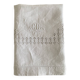 Antique tablecloth, English embroidery and "CD" monogram - 120x75 cm - Linen