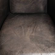 Ensemble vintage de 2 fauteuils en cuir de vachette au design Aviateur.