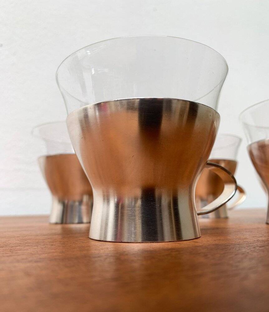 Mid-century German tea glasses by WMF, 1960s, set of 6.