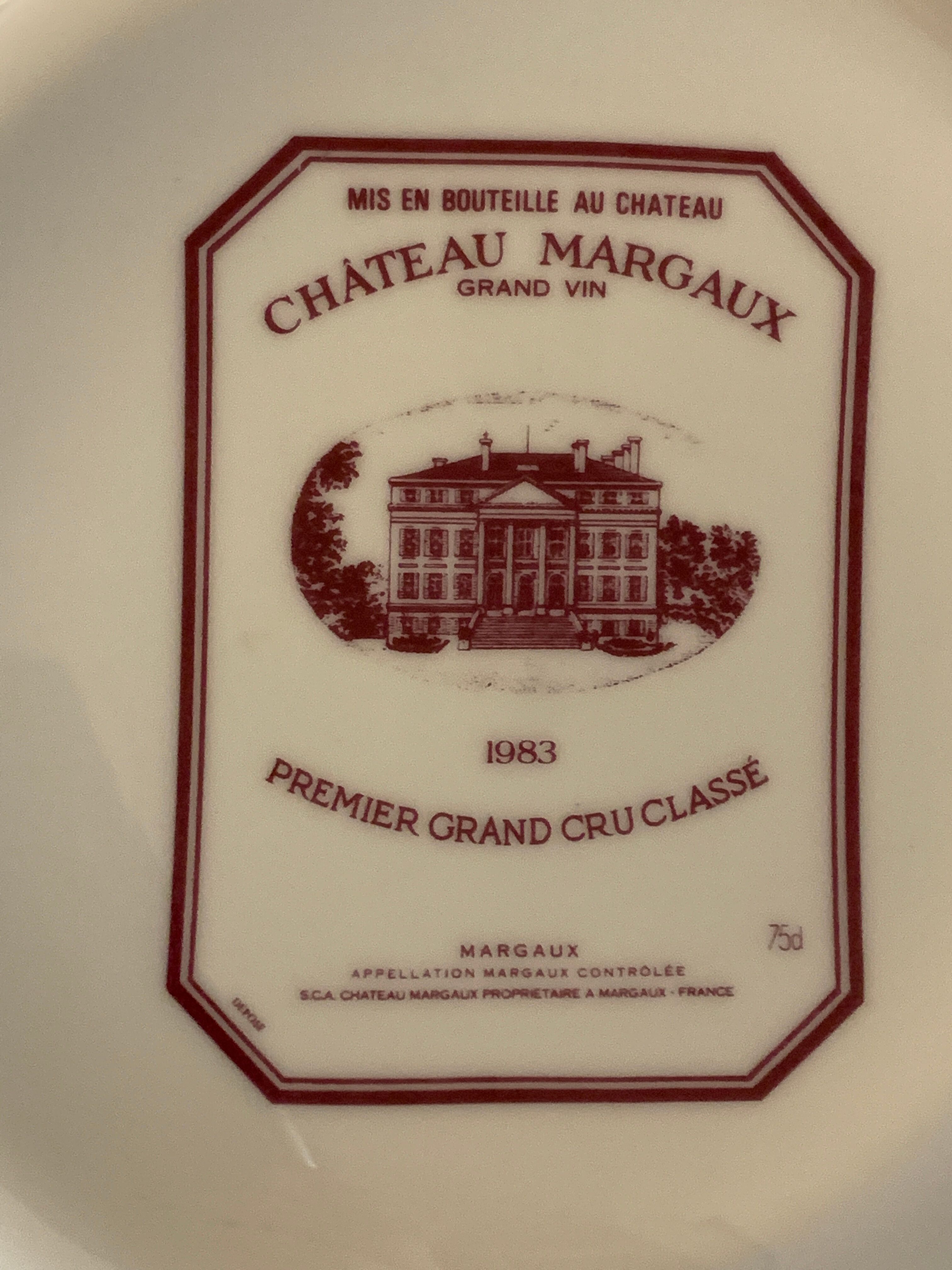 6 plates Limoges Grands Vins de Bordeaux and Châteaux du Médoc