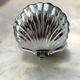 Antique silver-plated shell butter dish