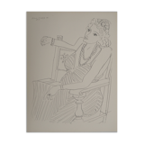 Henri Matisse: Attentive Woman, signed lithograph