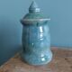 Ceramic covered candy dish signed
