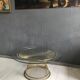 Table basse design en verre et métal doré (80cm)
