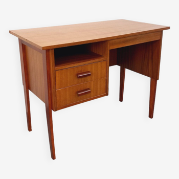 Bureau vintage style scandinave en bois en teck et hêtre des années 60