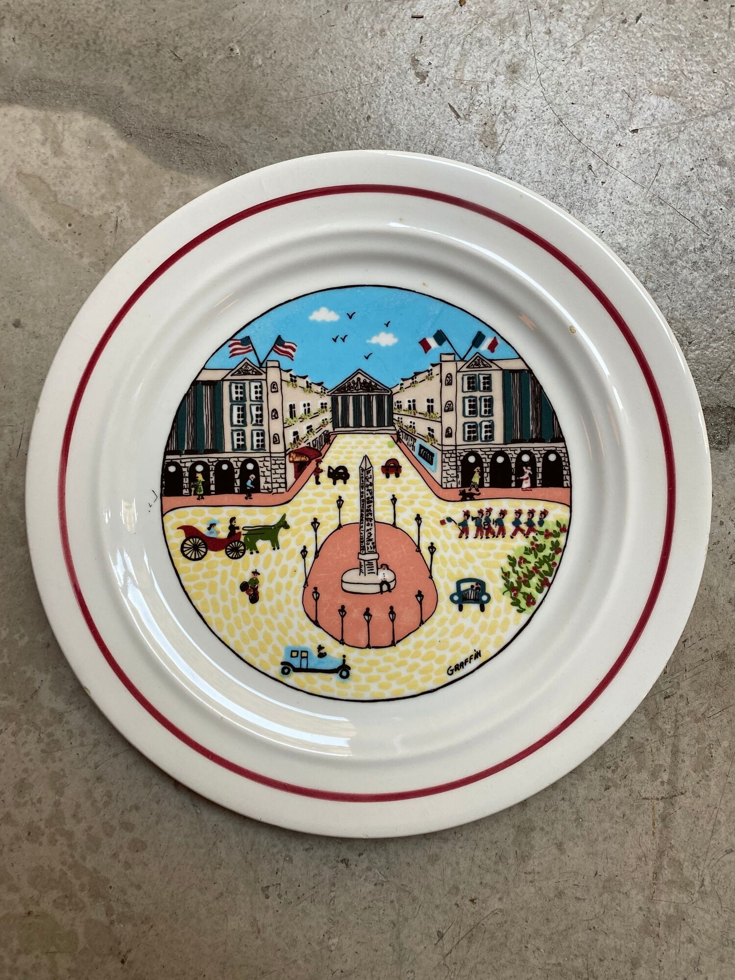 Set of plates Le Fouquet's Italy San Marciano Graffin