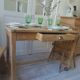 Vintage kitchen table on casters.