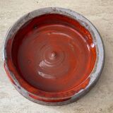 Vintage enamelled terracotta pocket tray