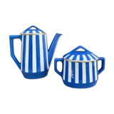 Teapot and sugar maker Fox Trott Sarreguemines