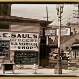 📸 Original photograph – Walker Evans, 1936 Sandwich shop front