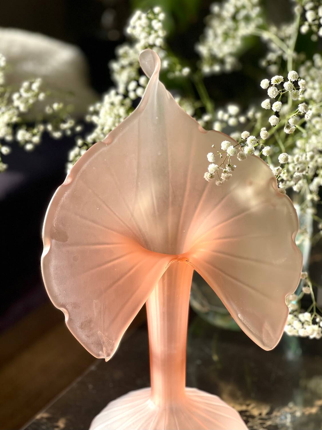 Leonardo vase in pink frosted glass