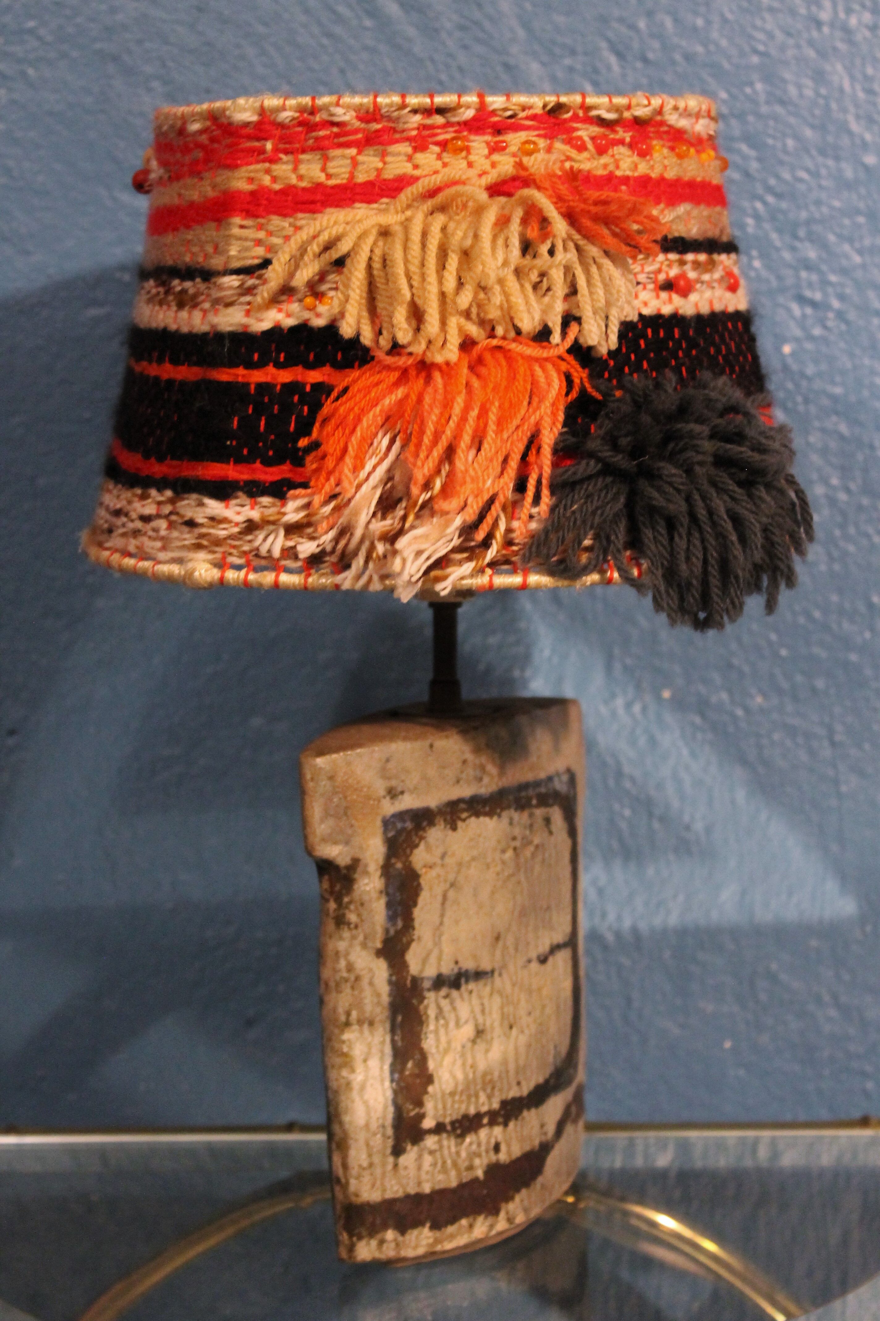 Ceramic lamp by Richard Bouhl, 1980s