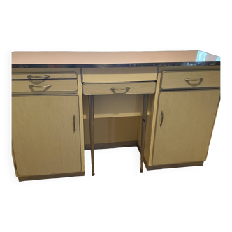 Formica kitchen cabinet with retractable table