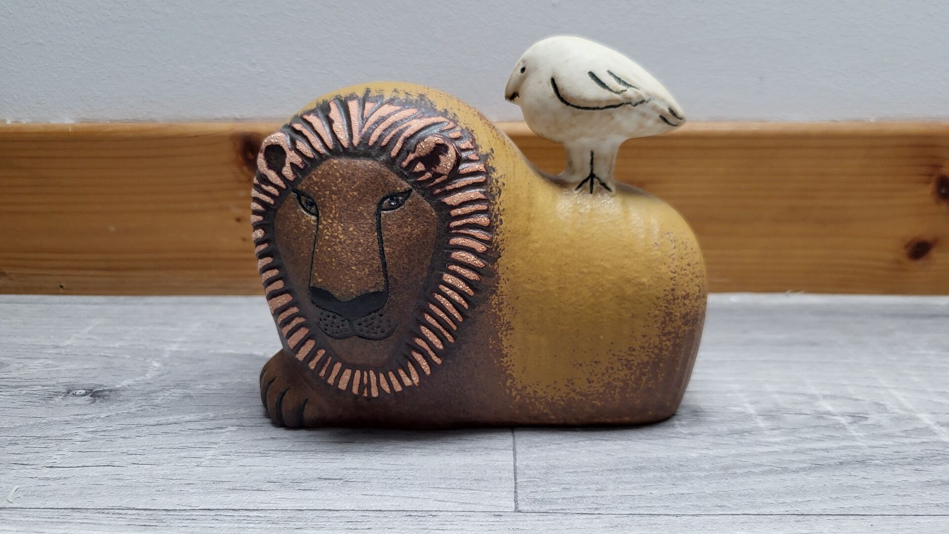 Ceramics by Lisa Larson "The Lion and the Bird" Gustavsberg Workshop