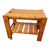 Vintage pine rolling table 70/80