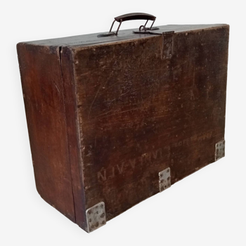 Wooden military suitcase from the 1950s