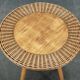 Jan Kalous Rattan and Beech Side Table, Czechoslovakia, 1970s