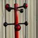 Coat rack 1970 vintage red