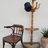 Office chair signed Baumann bistro style curved wood - 1930s