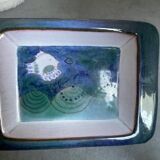 Lot of trays and vases by Cloutier Ceramics.