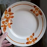 Suite de 21 assiettes au pochoir
