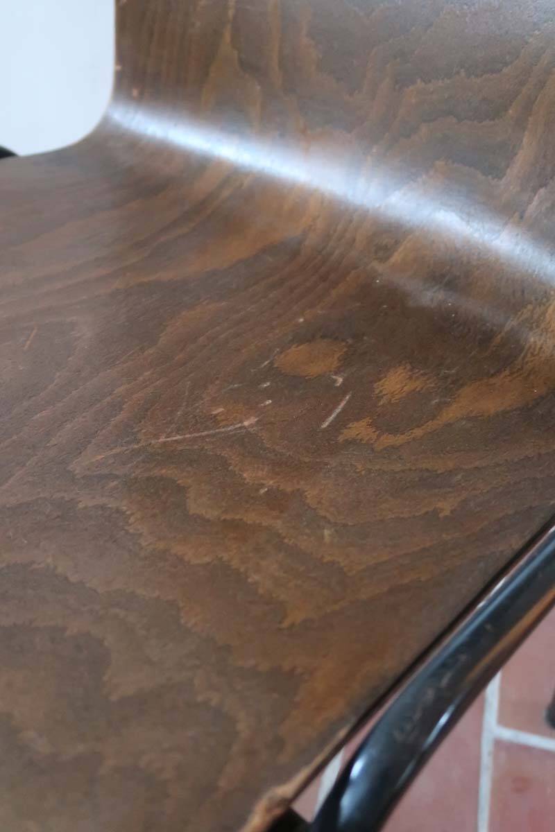 set of 10 vintage stackable chairs