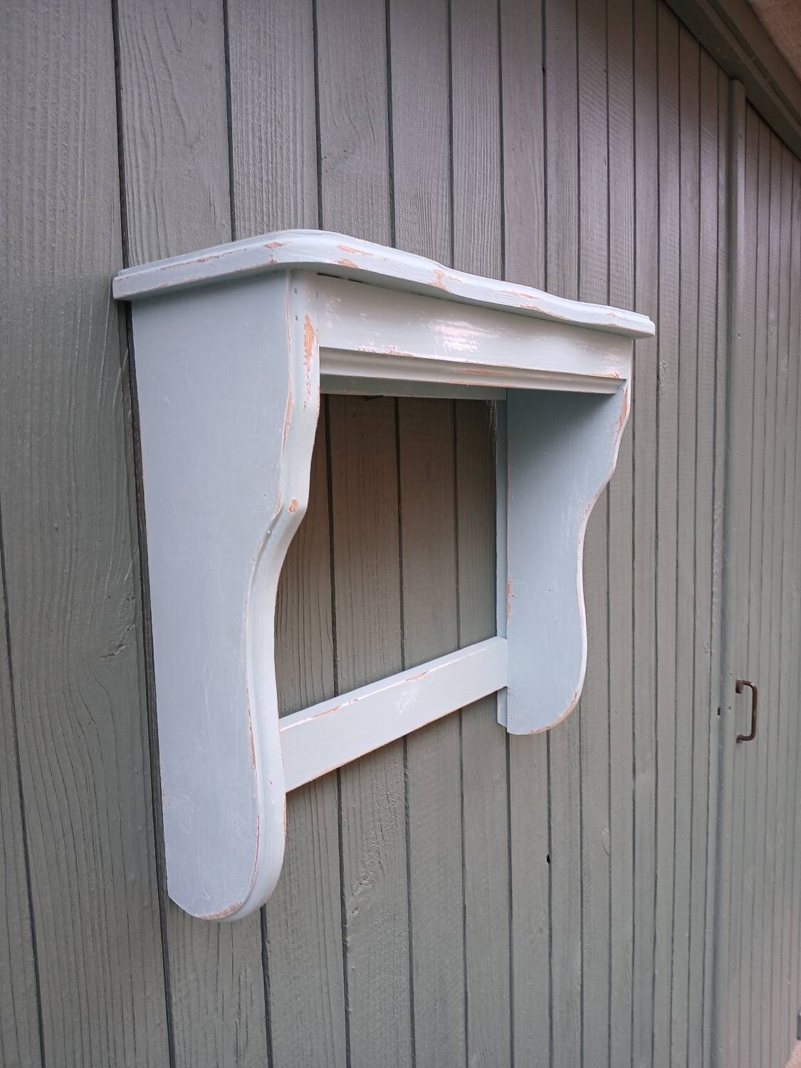 Revamped antique wall shelf