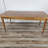 Rectangular coffee table in beech and oak from the 70s