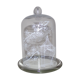 Cloche en verre et son plat