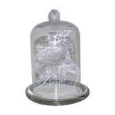Cloche en verre et son plat