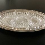 Metal & glass aperitif dish, 60s/70s