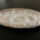 Metal & glass aperitif dish, 60s/70s