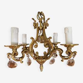 Gilded bronze chandelier with antique tassels