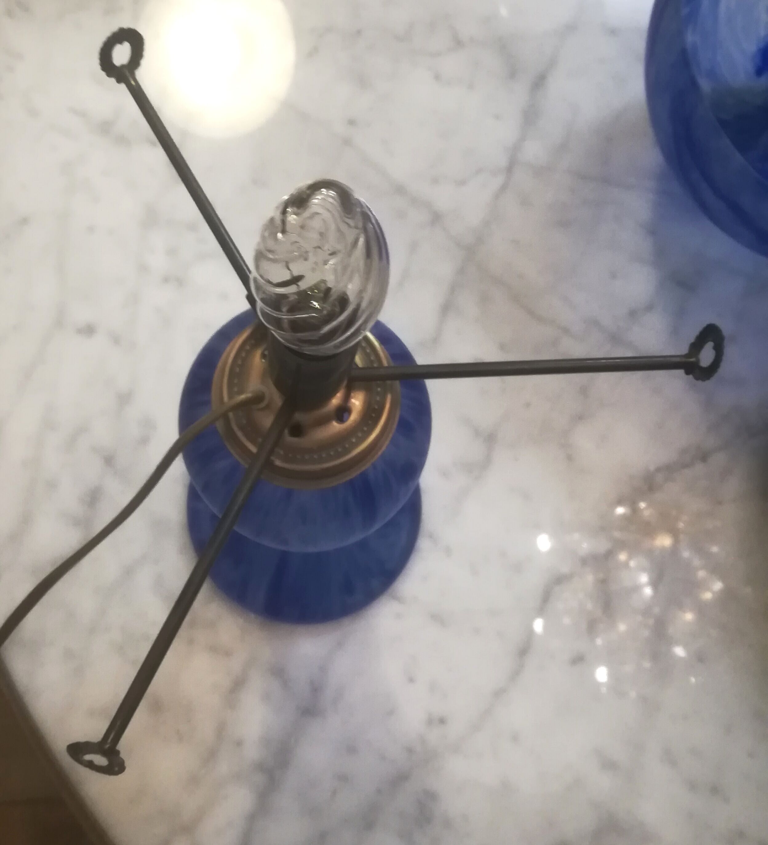 Mushroom lamp in glass paste