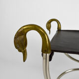 Neoclassical swan-headed curule circa 1960